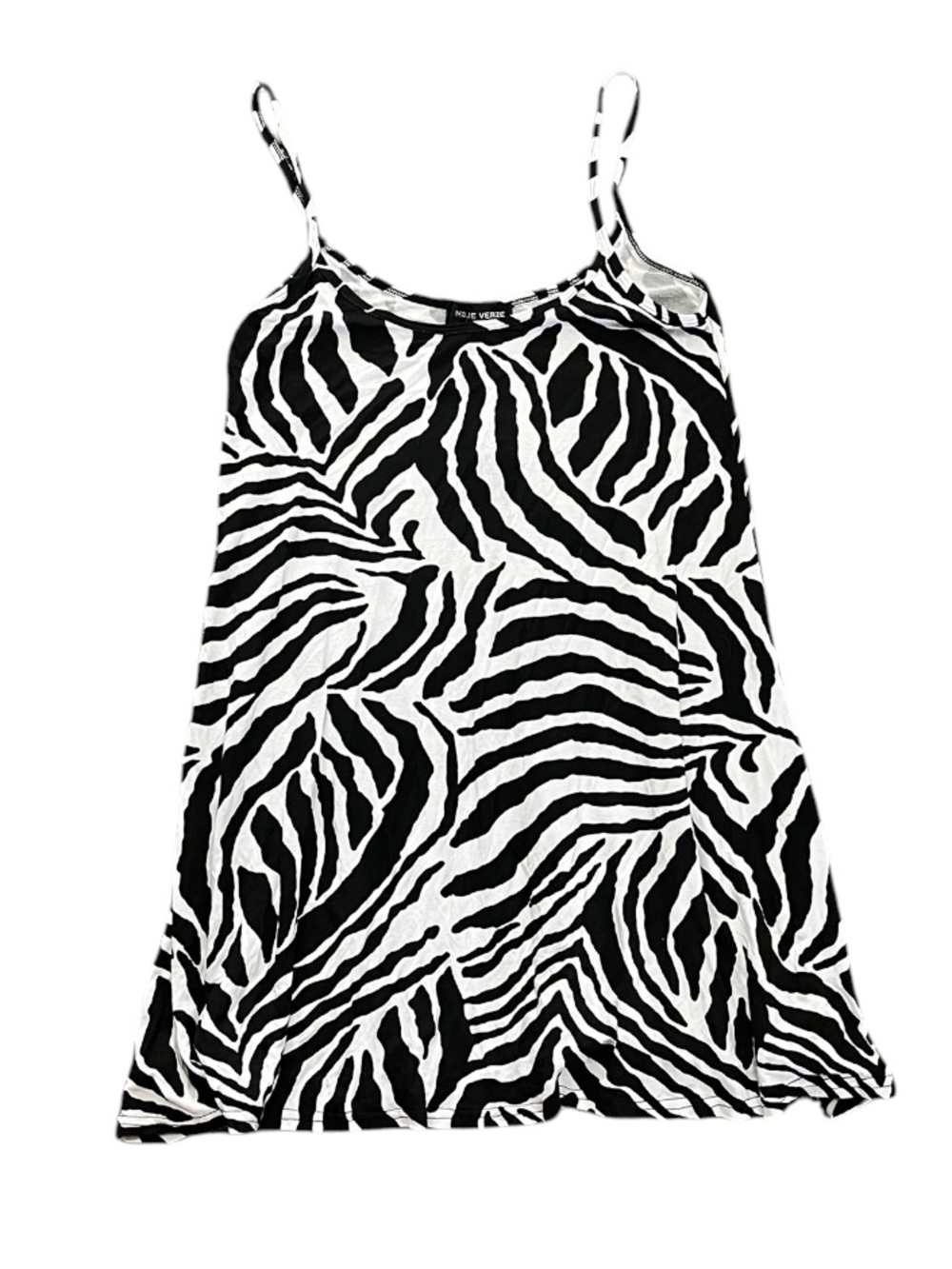 Black & White Zebra Print Slip Dress